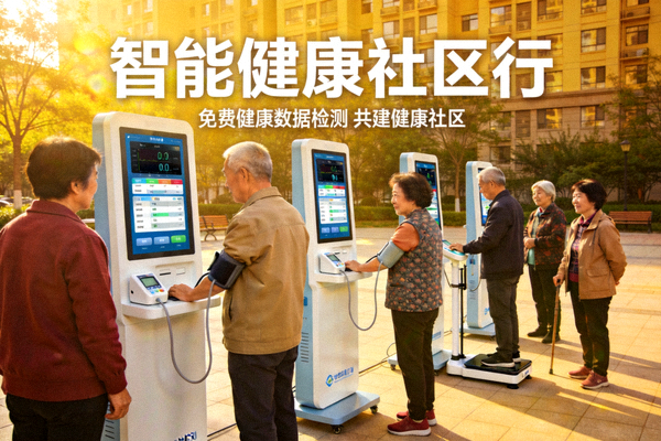 智能健康平台社区活动 - 居民使用设备检测健康数据